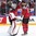 COLOGNE, GERMANY - MAY 20: Canada's Calvin Pickard #31 celebrates with Colton Parayko #12 after a 4-2 semifinal round win over Russia at the 2017 IIHF Ice Hockey World Championship. (Photo by Andre Ringuette/HHOF-IIHF Images)

